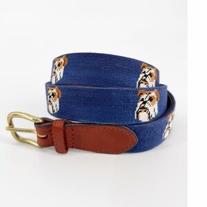 Smathers & Branson Bulldog Head Needlepoint Belt Retired Pattern